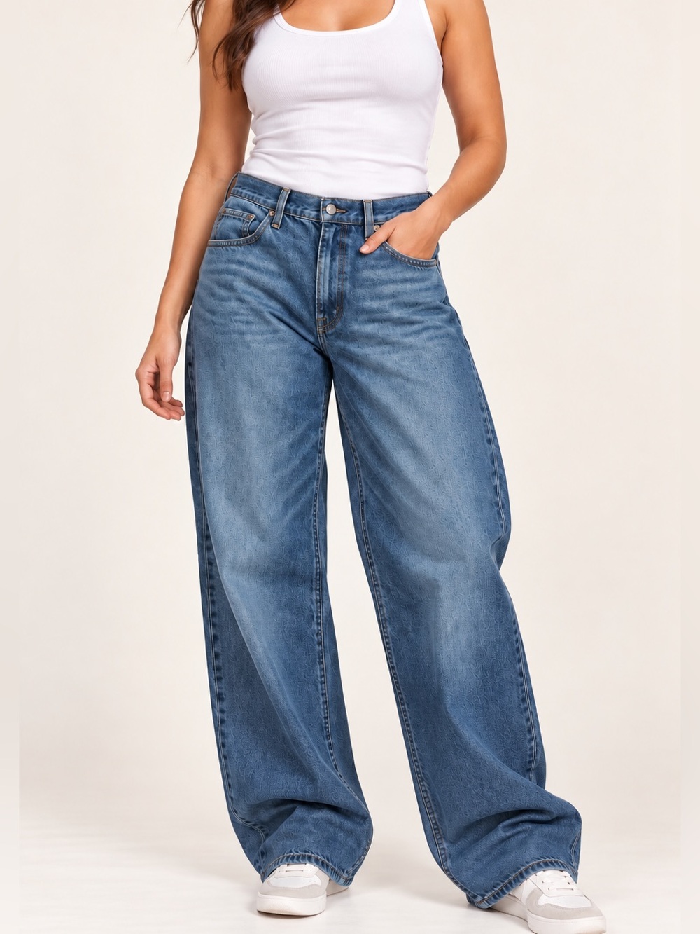 Levis Cinch Baggy High-Rise Jeans in Medium Blue 32 x31 NWT